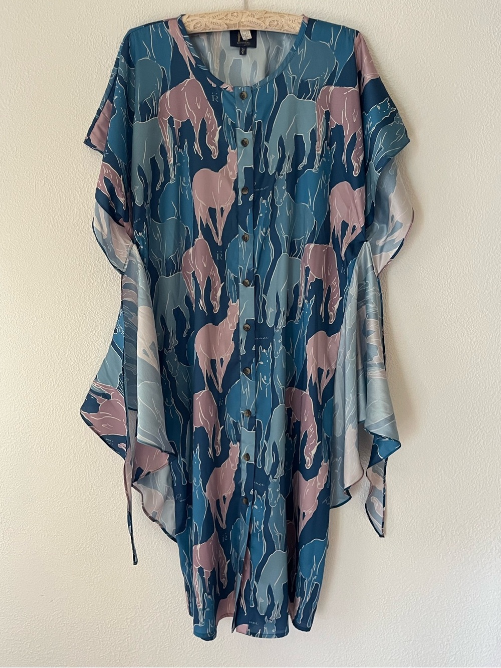 Ronner Design Horse Print Tie-Waist Dress - Picture 4 of 8